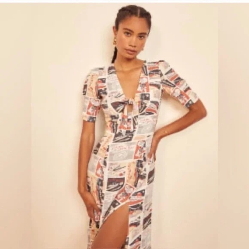 Reformation Kaci Dress in Greetings alien